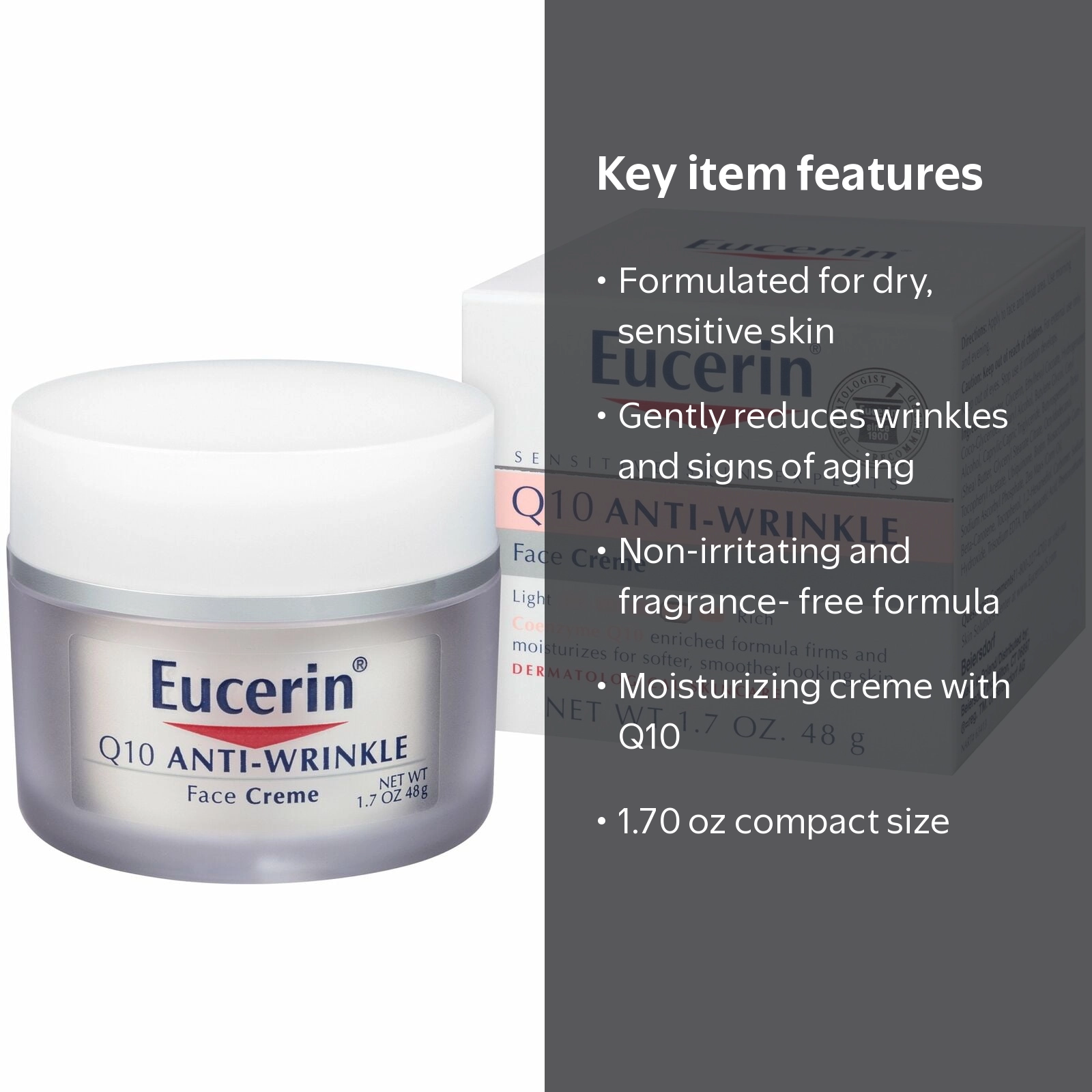 Eucerin Q10 Anti-Wrinkle Sensitive Skin Cream, SPF 15