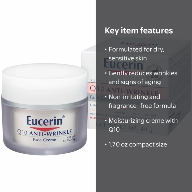 Eucerin Q10 Anti-Wrinkle Sensitive Skin Cream, SPF 15