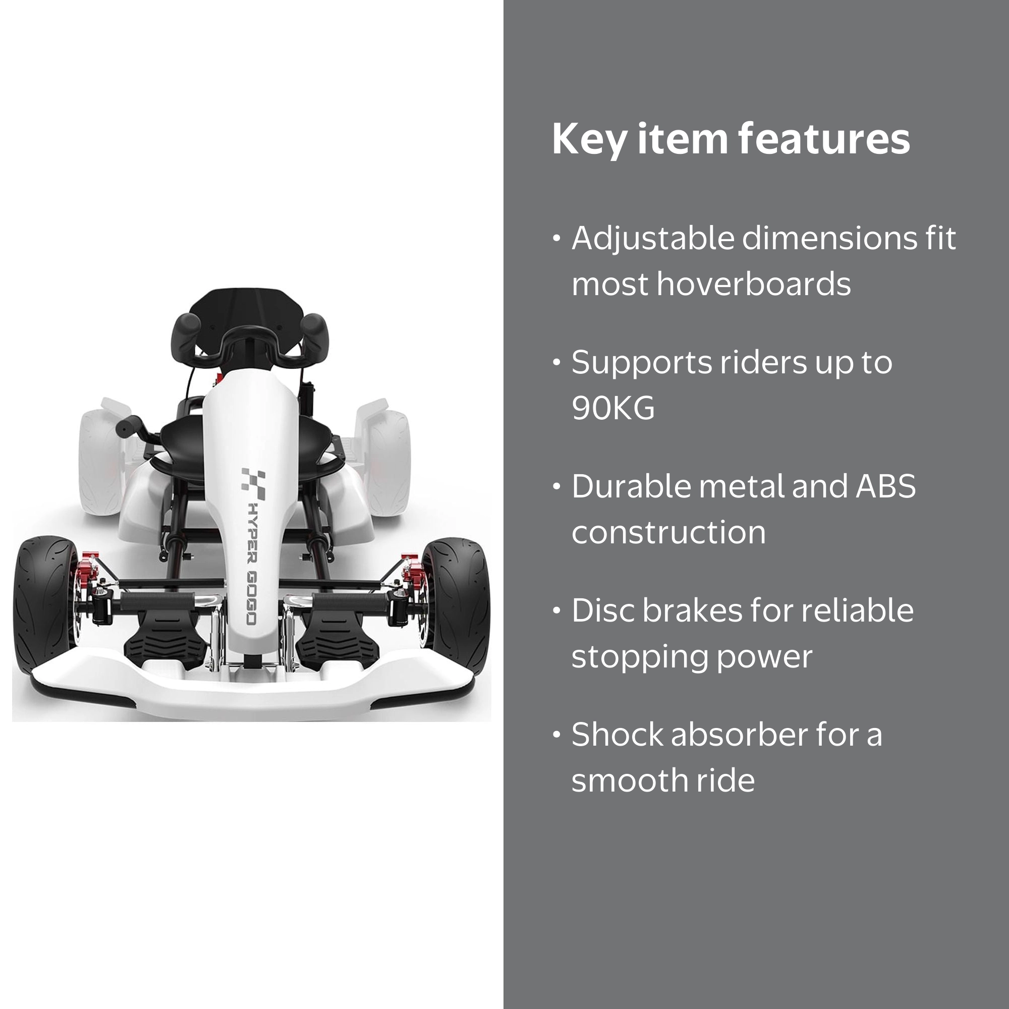 HYPER GOGO Drift GoKart Kit, Hoverboard Attachment, Outdoor Race