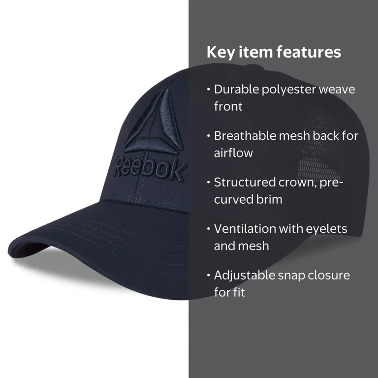 Reebok Adult Unisex 6-Panel Snapback Pro Hat - Walmart.com