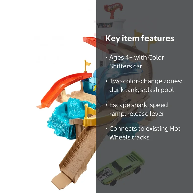 sharkman　トルボー3点セット Hot Wheels Color Shifters Sharkport Showdown Play Set with Water