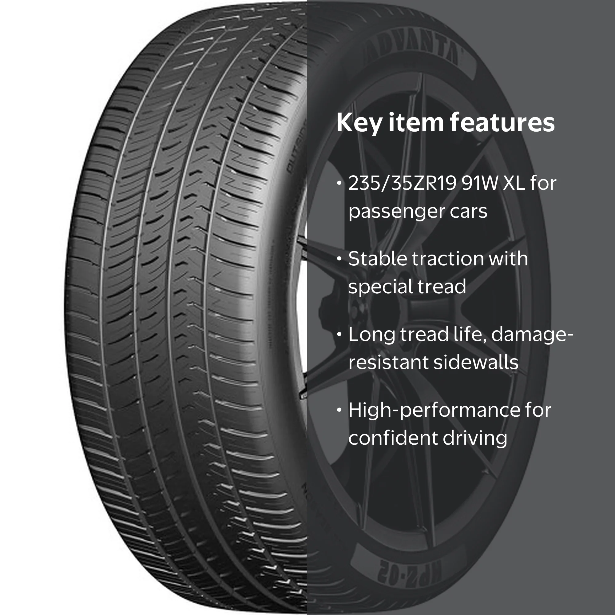Advanta, Passenger Tire, 235/35ZR19, XL Performance - Walmart.com