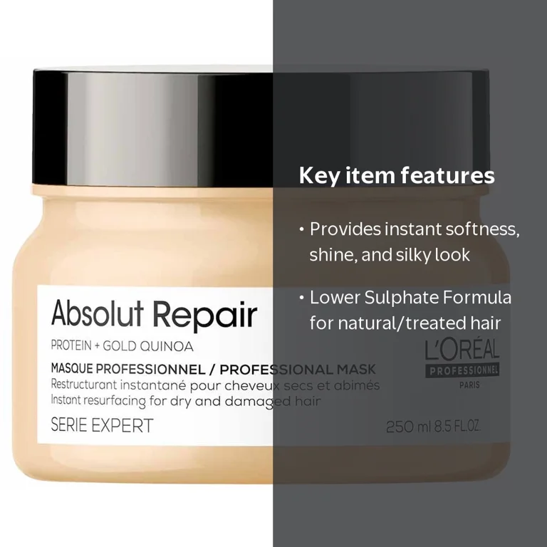 L'Oréal Paris, Serie Expert Absolut Repair Mask, 8.5 oz, Off-White