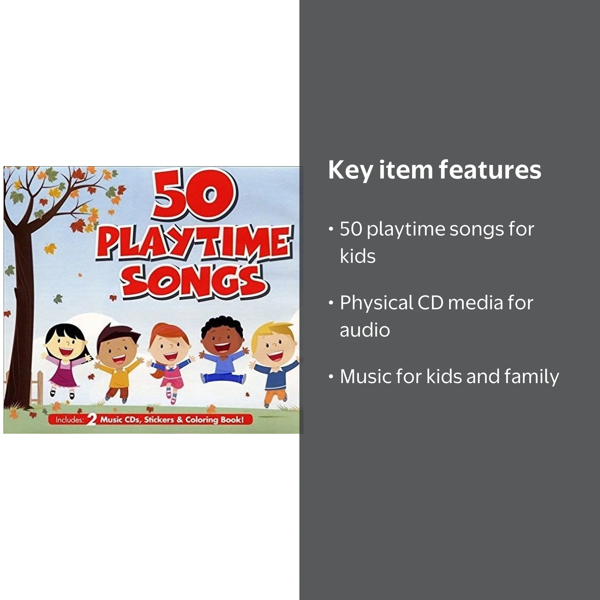 Various Artists - 50 Playtime Songs - Kids & Family - CD - Walmart.com
