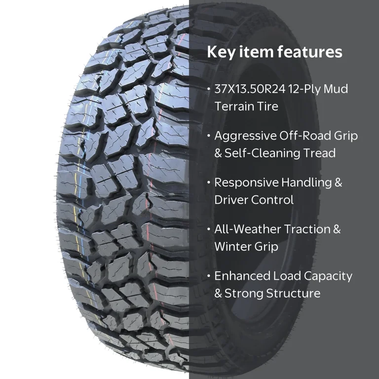 Haida HD869 Mud Champ LT 37X13.50R24 F Load 12 Ply All Season Mud