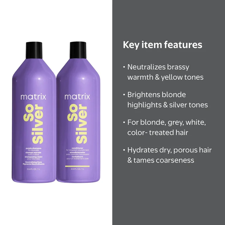 Matrix Total Results So Silver Shampoo & Conditioner Set, Gentle