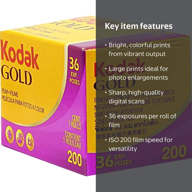 Kodak, Color print film, 135 (35 mm) ISO 200, Multicolor - Walmart.com