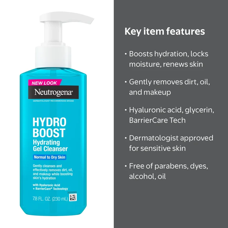 Neutrogena Hydro Boost Gentle Daily Hydrating Hyaluronic Acid Gel