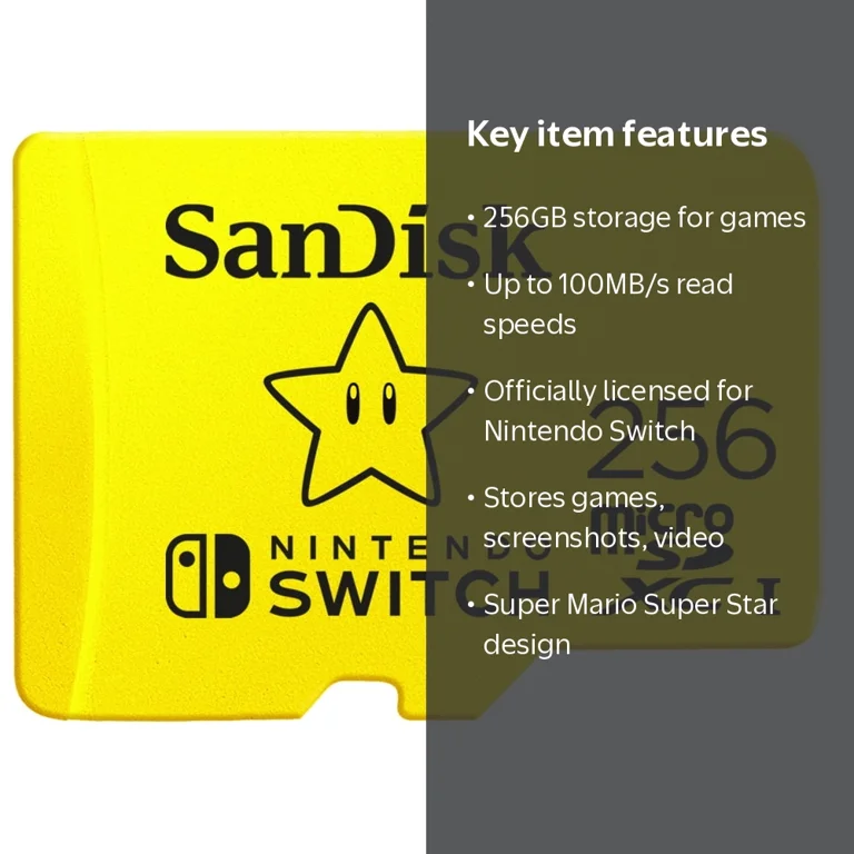 SanDisk 256GB microSDXC UHS-I Memory Card for Nintendo Switch