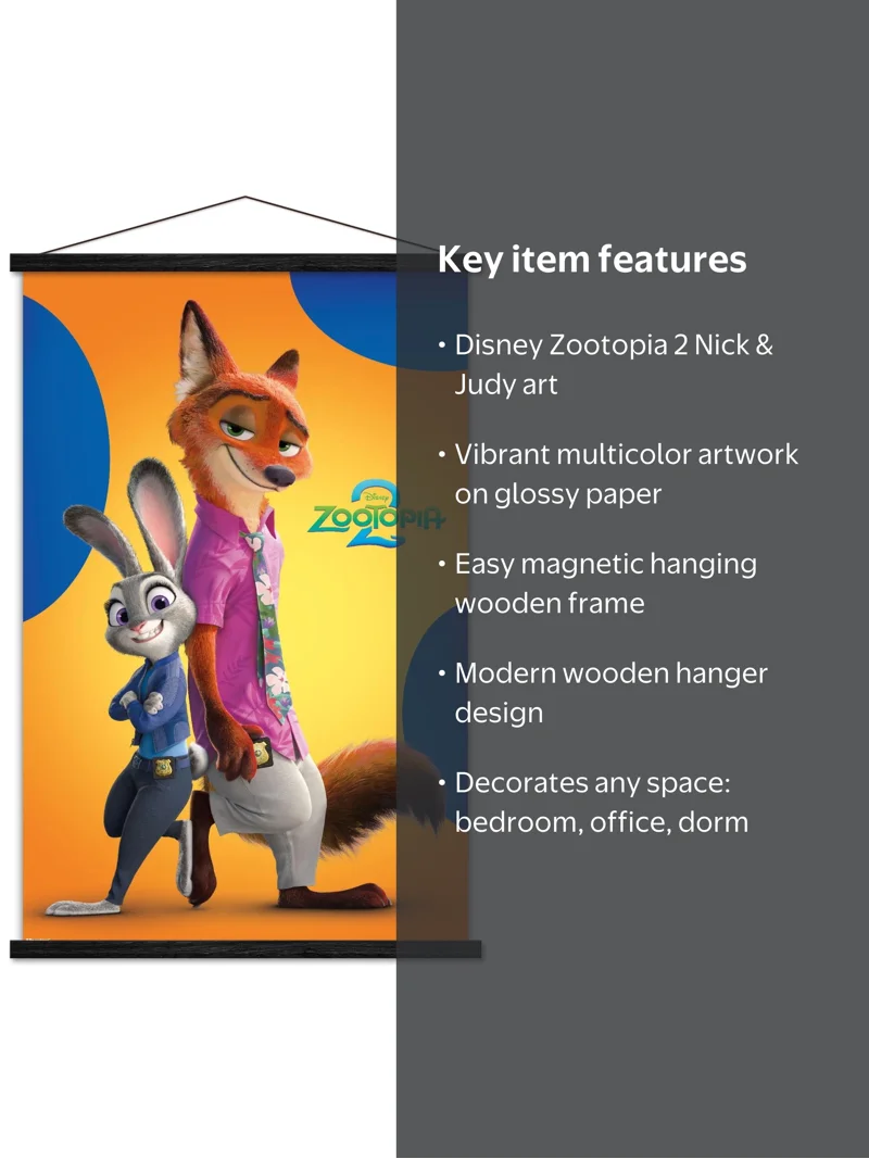 Disney Zootopia 2 (2025) - Nick & Judy Wall Poster with Magnetic