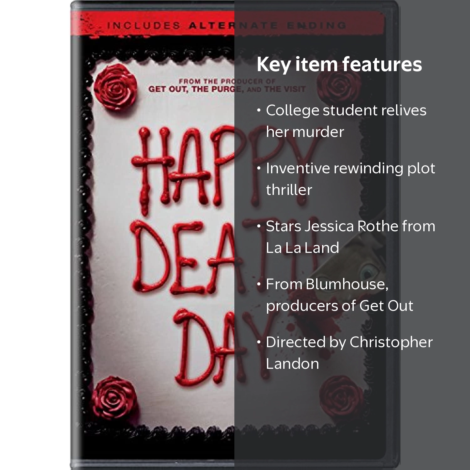 SDS, Happy Death Day DVD, PG-13 Horror Thriller, Relives Day