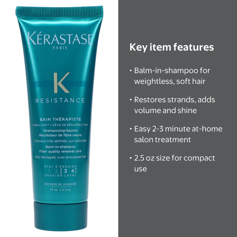 Kerastase Resistance Bain Therapiste Shampoo 2.5 oz - Walmart.com