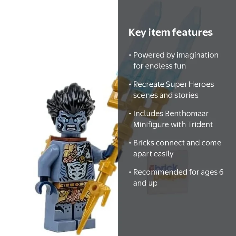 LEGO Ninjago Benthomaar King of Merlopia with Trident Block Toy