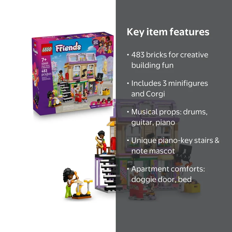 LEGO, Building Toy, 42653, Music-Themed Playset with Instruments