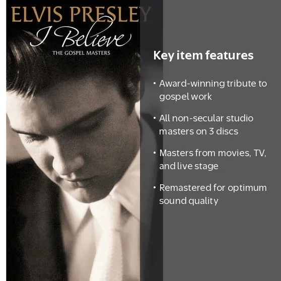 Elvis Presley - I Believe: The Gospel Masters - CD - Walmart.com