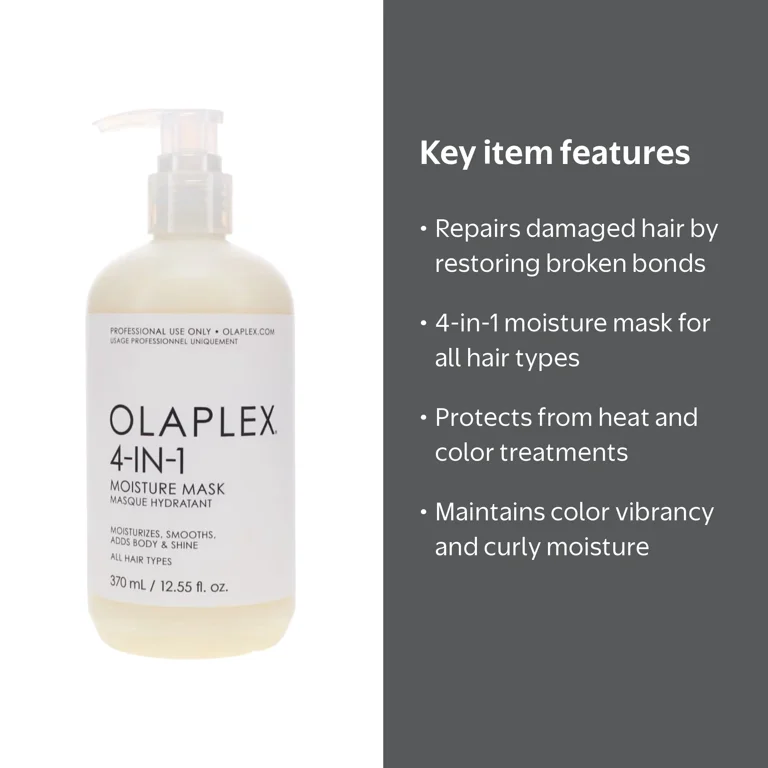 Olaplex 4-in-1 Moisture Mask 12.55 oz for All Hair Types, Repairs