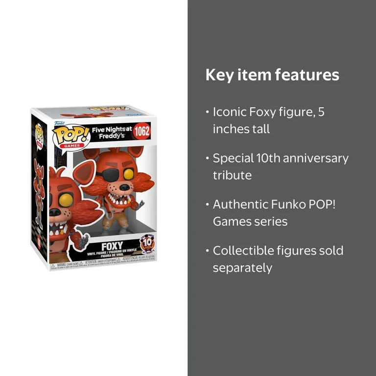 Funko Pop Games Five Nights at Freddy's 1062 Foxy 10th Anniv