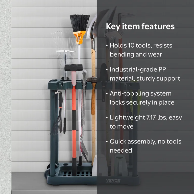 Free Shipping! KFFKFF Garden Tool Storage Organizer 10 Slots