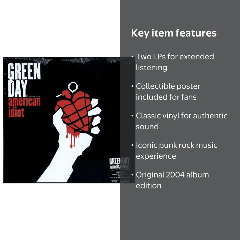 Green Day - American Idiot [2-LP Album Set with Poster] - Rock