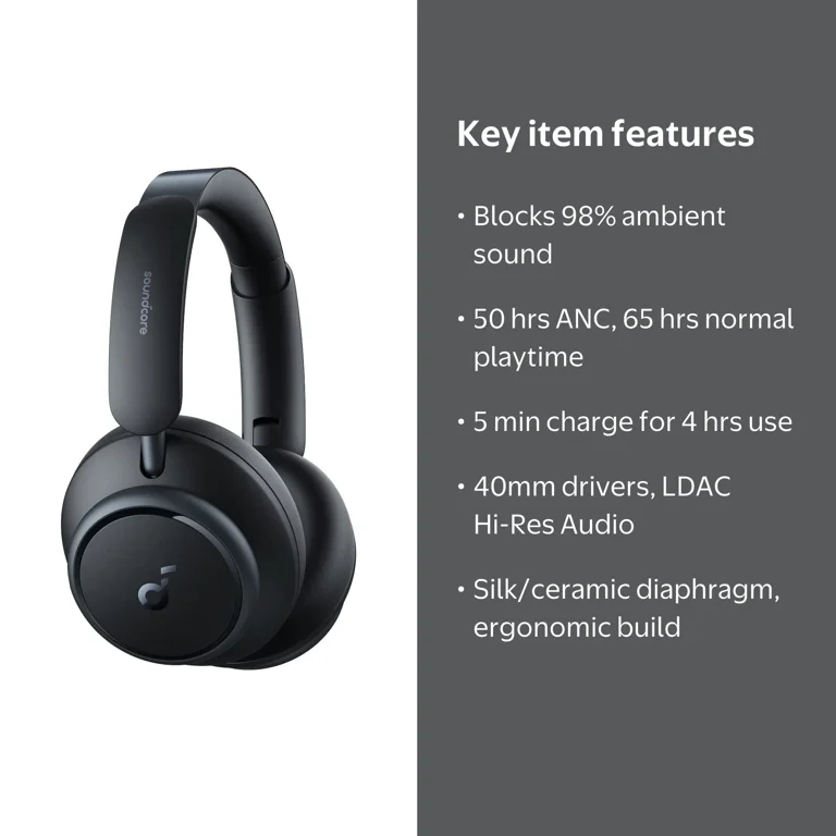 Soundcore by Anker Space Q45 Active Noise Cancelling Wireless Over