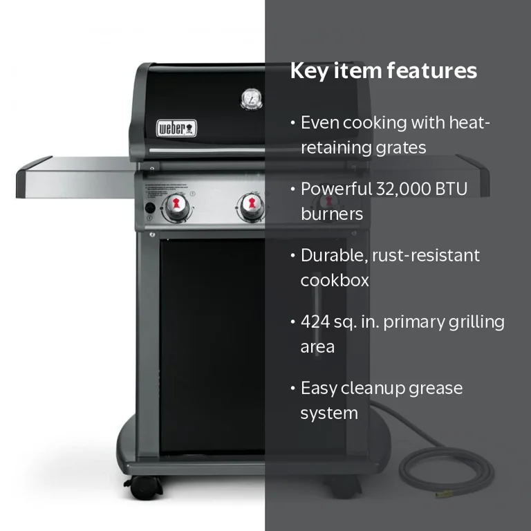 Weber, Gas Grill, 47510001 Spirit E-310 NG, Black for Family Meals