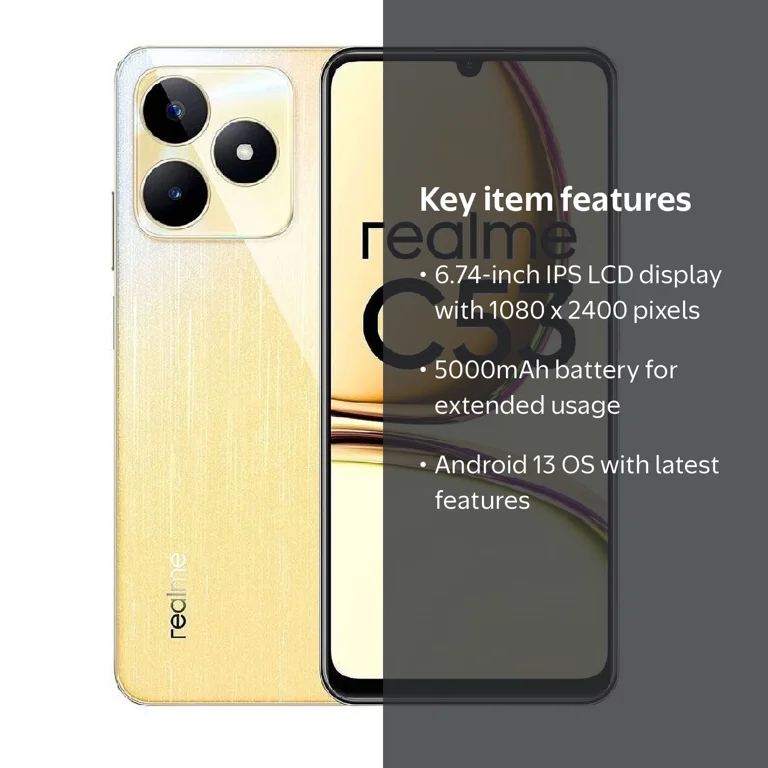Realme C53 128GB Smartphone (Unlocked), Champion Gold - Walmart.com