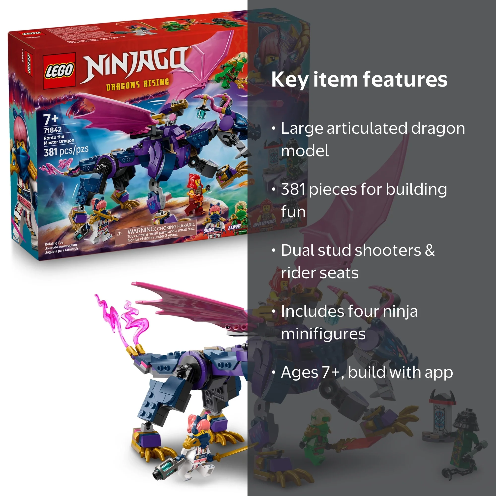 LEGO NINJAGO Rontu the Master Dragon Building Toy - Dragons Rising