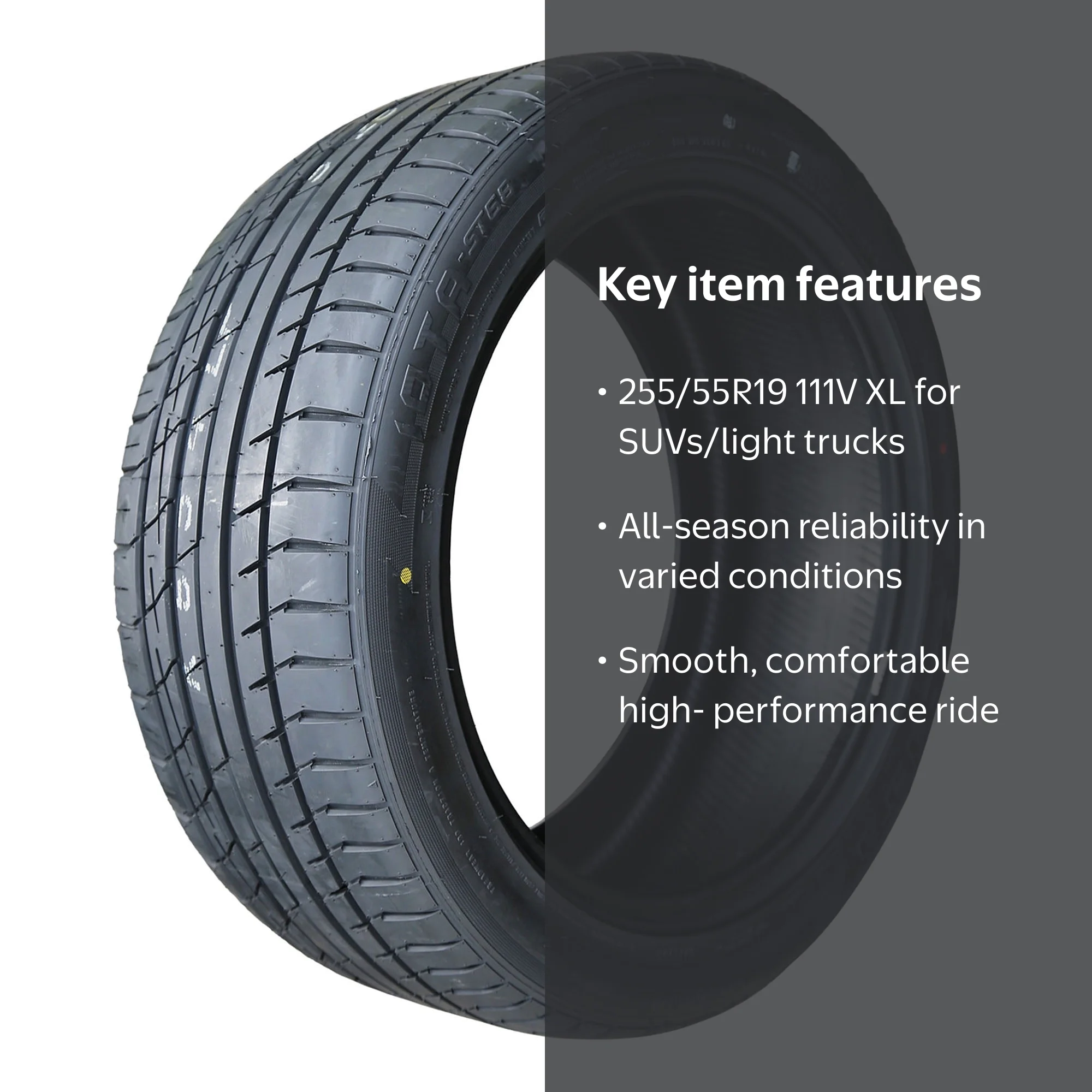 Accelera Iota ST68 255/55R19 111V XL All-Season Passenger Tire for