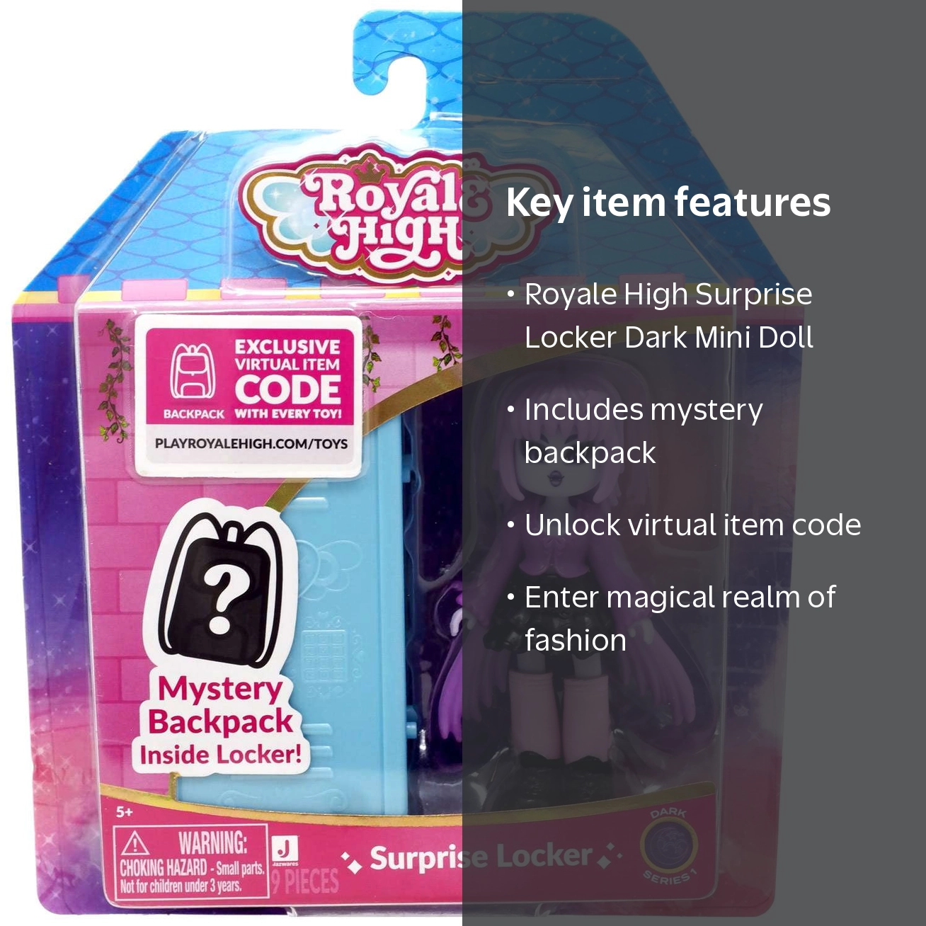 Jazwares Royale High Surprise Locker Dark Mini Doll, Mystery