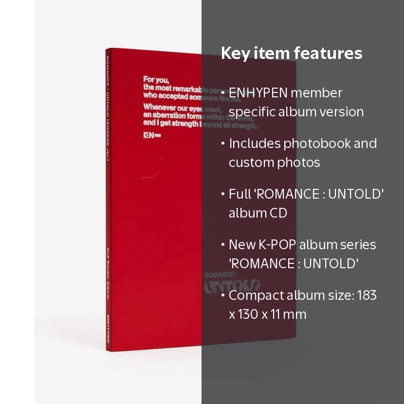 Enhypen - ROMANCE : UNTOLD [ENGENE Ver.] - CD - Walmart.com