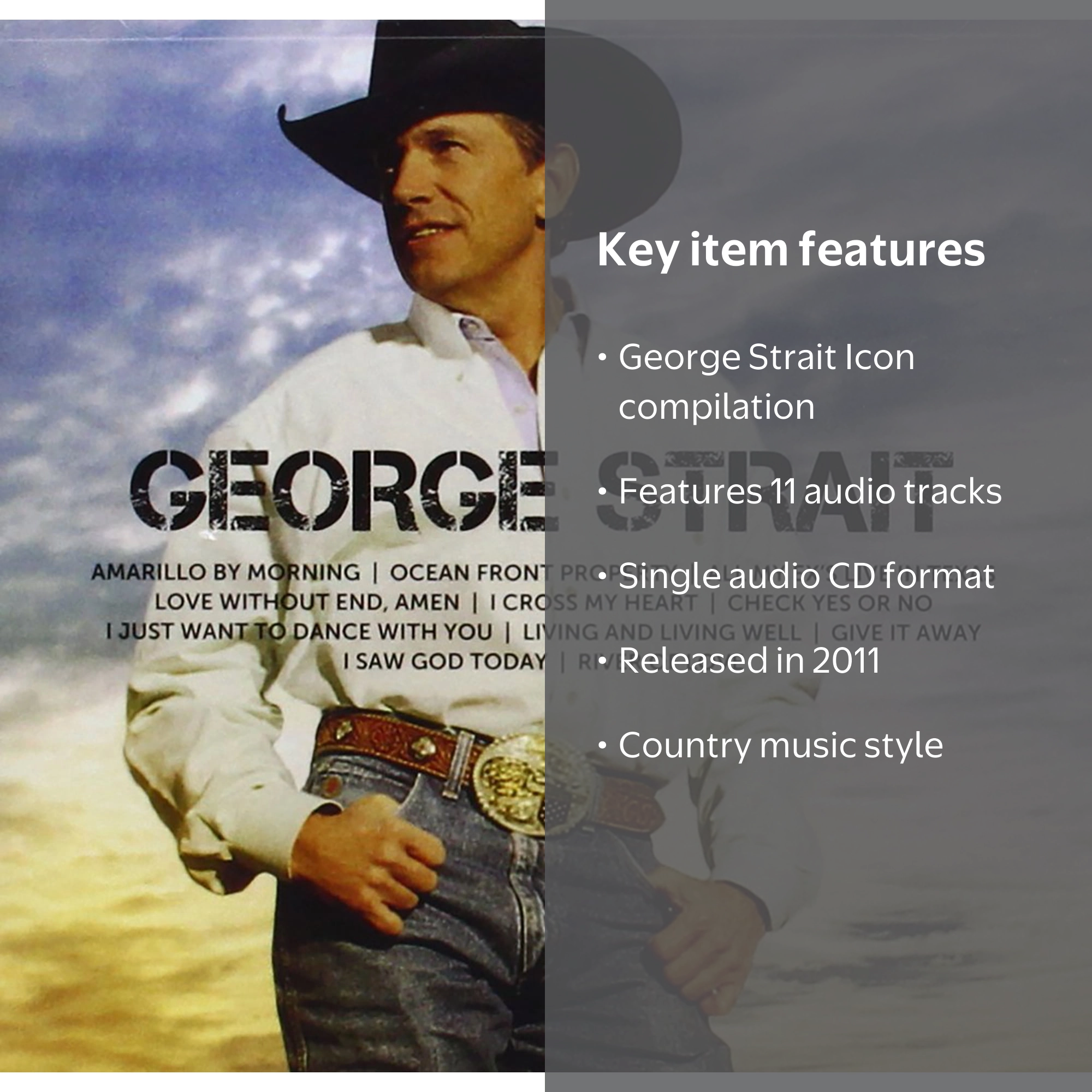 George Strait - Icon - Music & Performance - CD, 11 Song