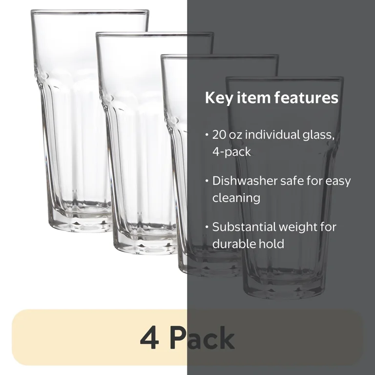 Mainstays Gibraltar Iced Tea Glass 22oz - Style - Walmart.com