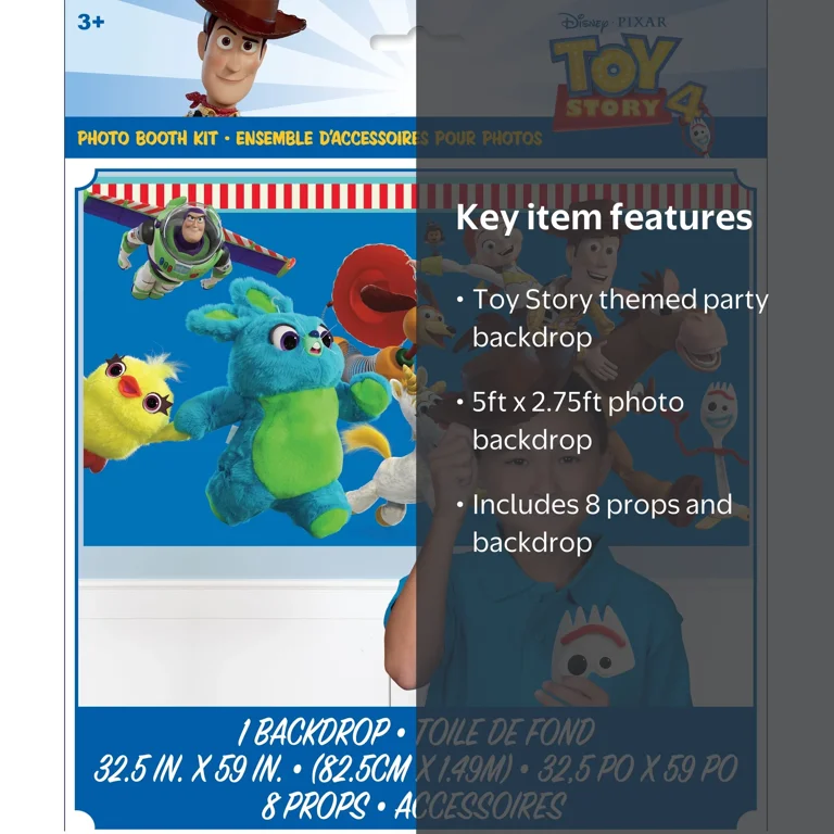 Disney Pixar Toy Story Birthday Photo Booth Kit, 5' x 2.75