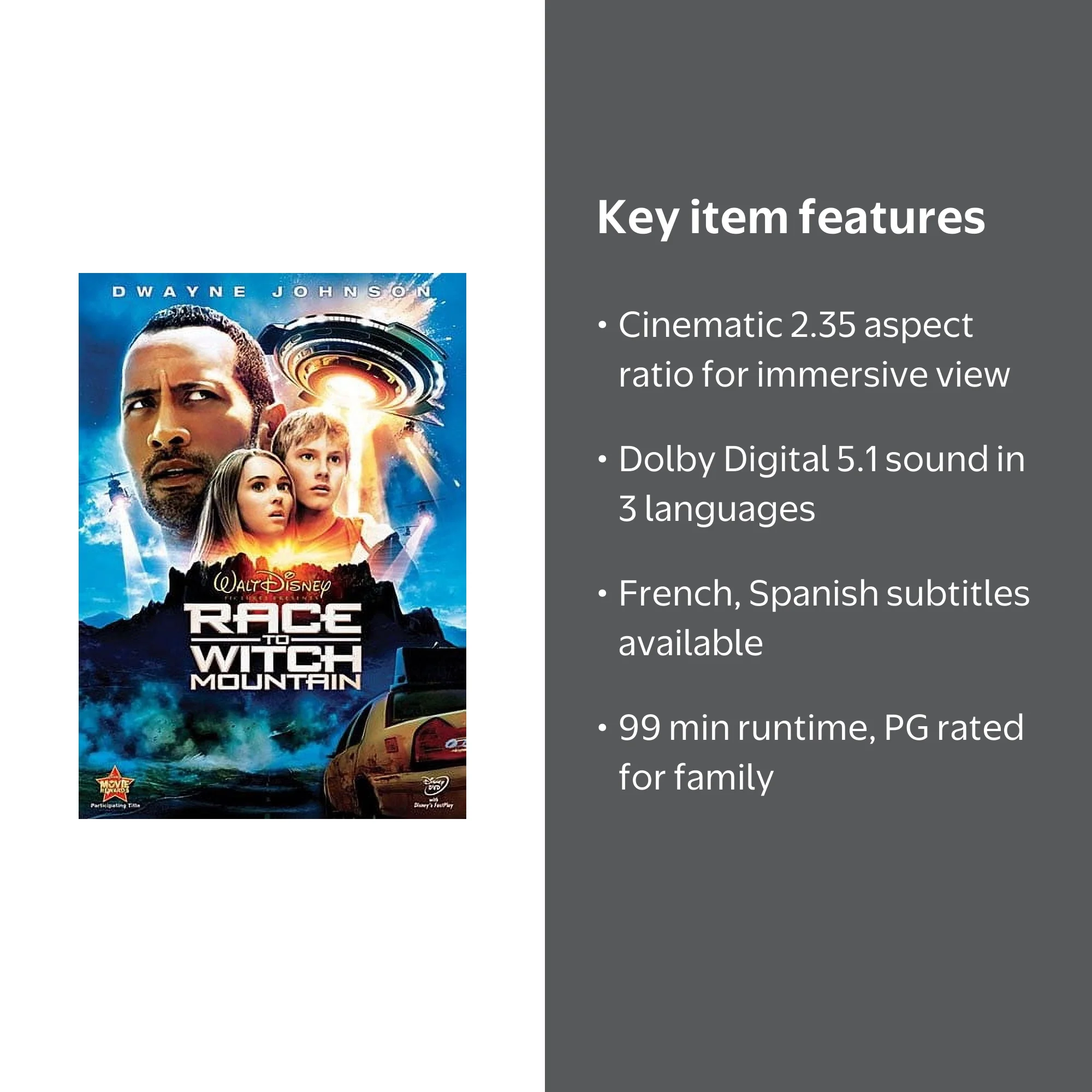 Walt Disney Video: Race to Witch Mountain - New Movie, Kids