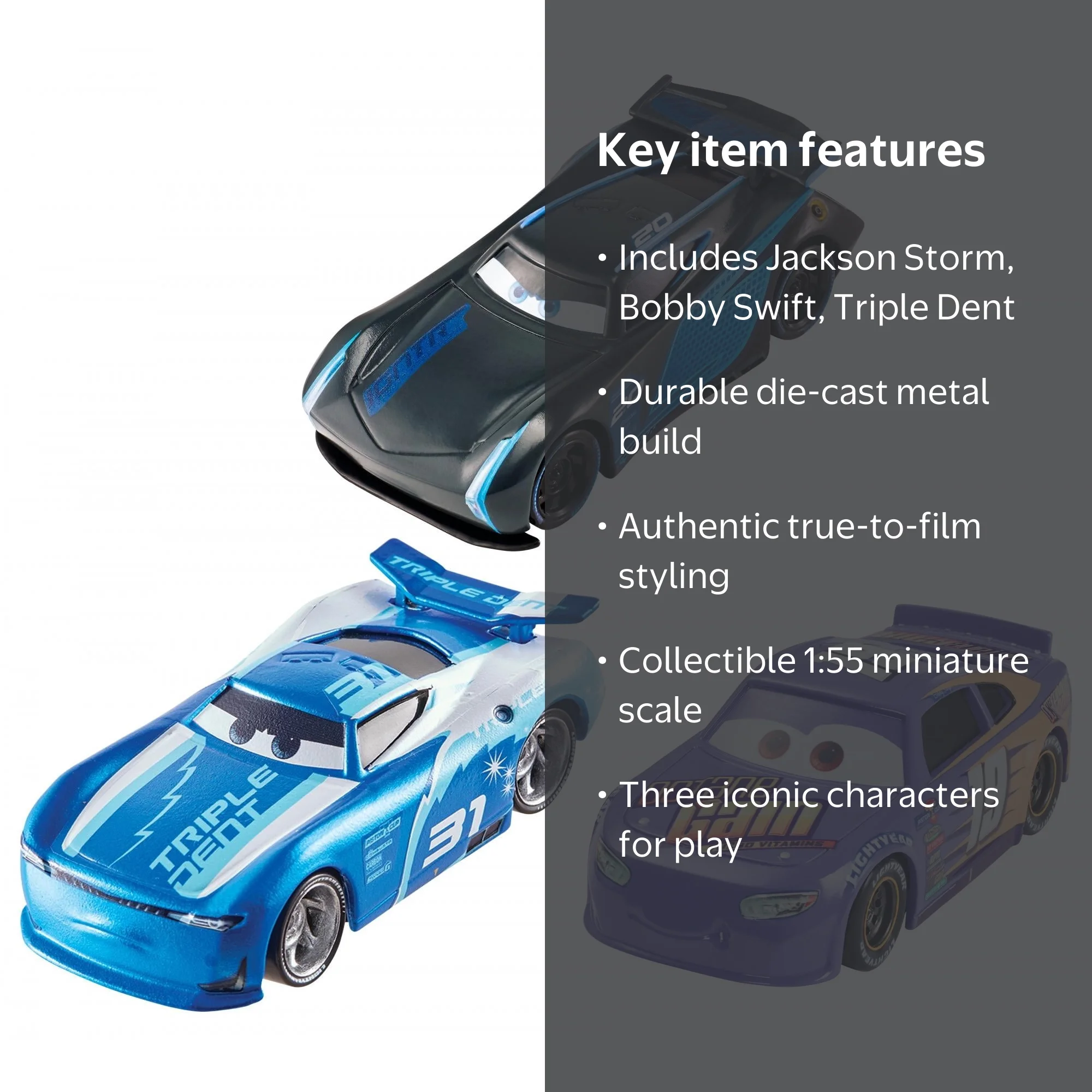 Disney and Pixar Cars Next Gen Racers 3-Pack Vehicles - Walmart.com