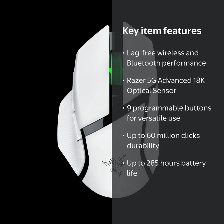Razer Basilisk V3 X Computer Gamer Wireless Gaming Mouse, RGB