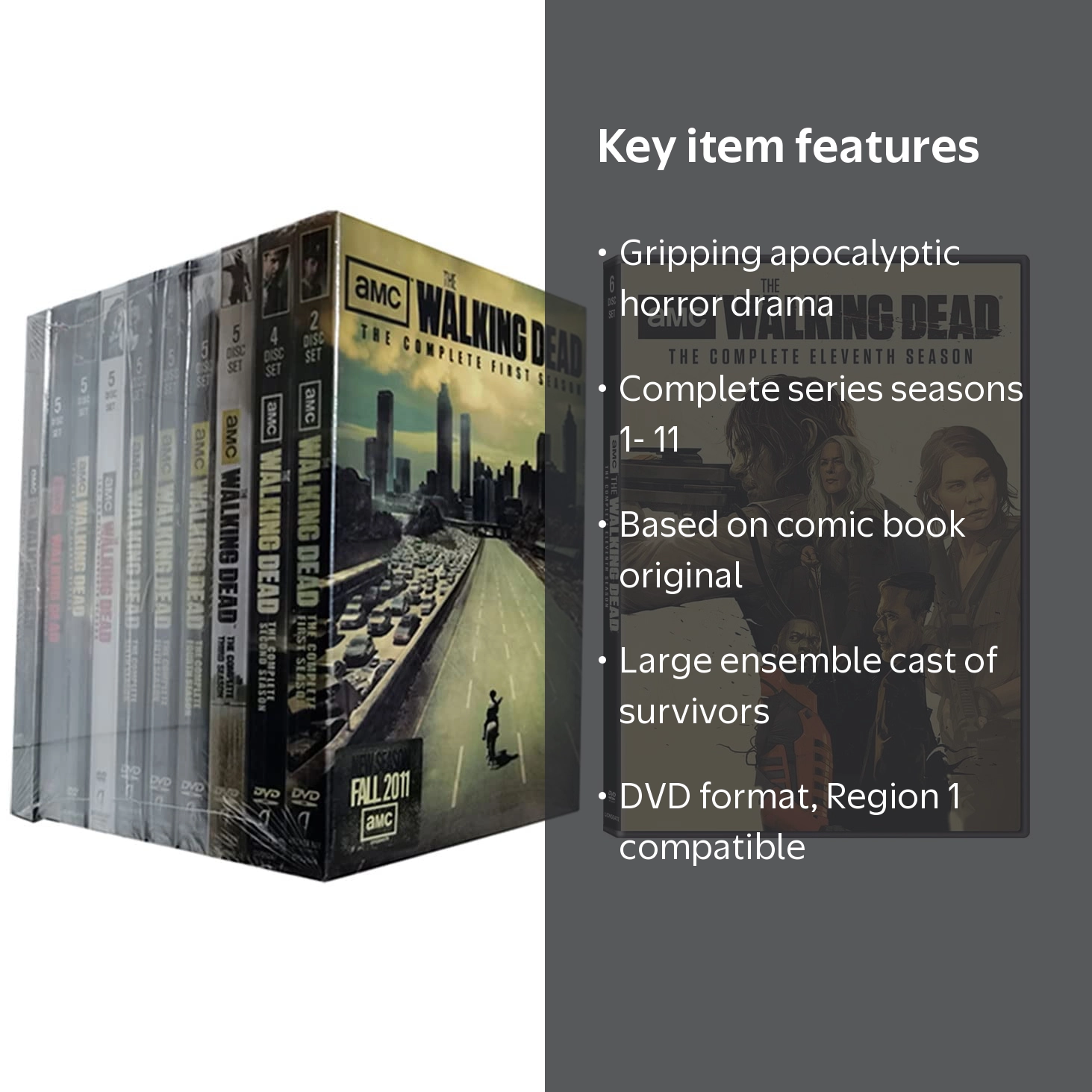 The Walking Dead Complete Seasons 1-11 Full DVD Box Set - Walmart.com