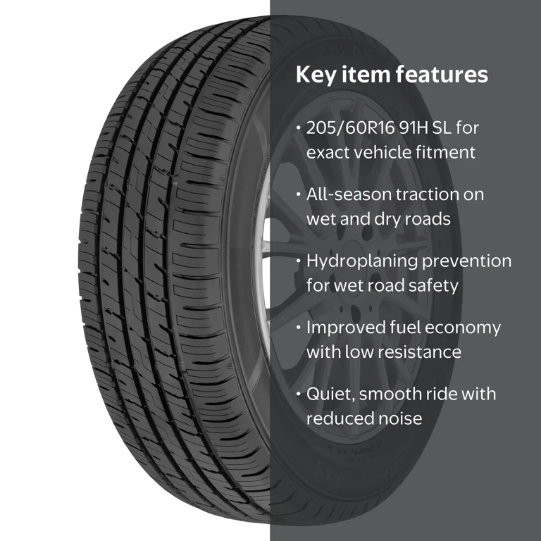 Solar 4XS+ High-Performance All-Season 205/60R16 91H Passenger