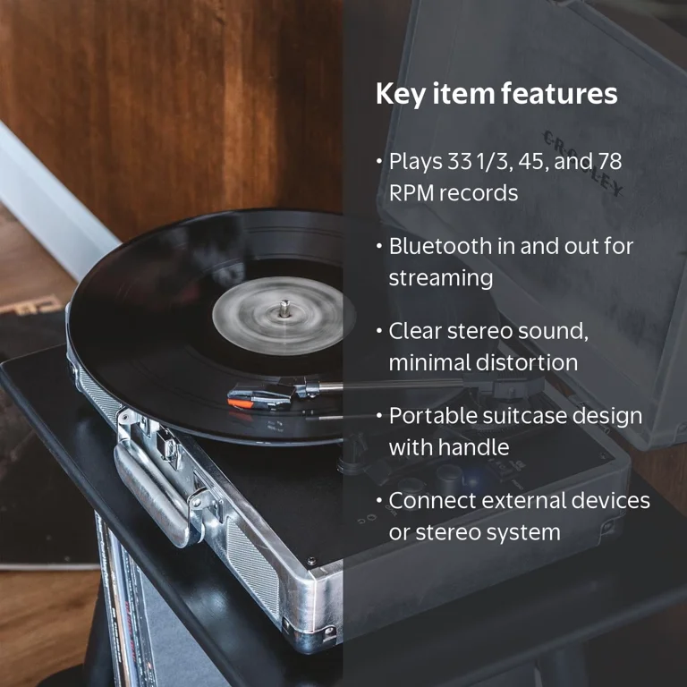 Crosley Cruiser Plus Vinyl Record Player with Speakers and