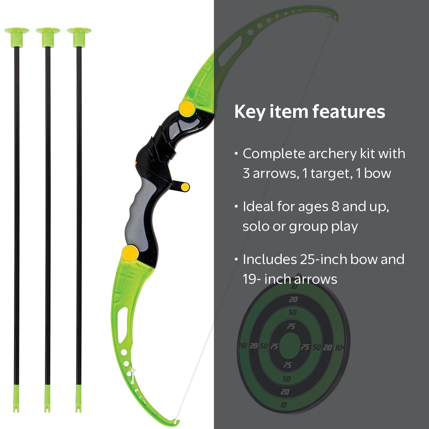 Franklin Sports Indoor Archery Target Set, 3 Arrows, Pre-Strung