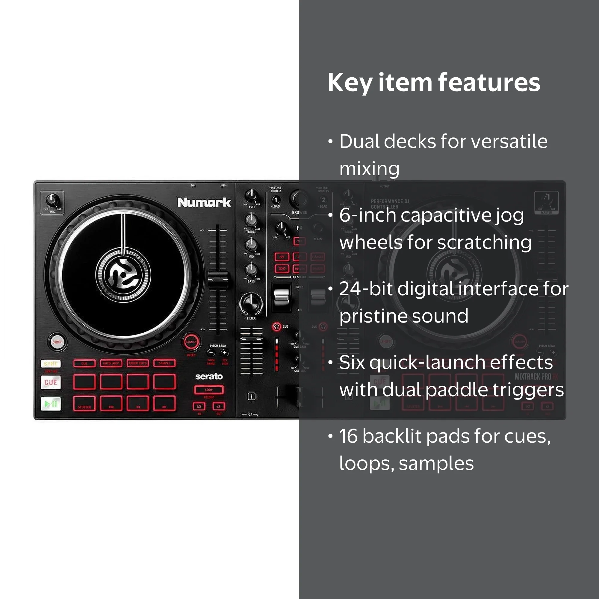 Numark Mixtrack Pro FX 2-Deck DJ Controller with 24-bit Digital