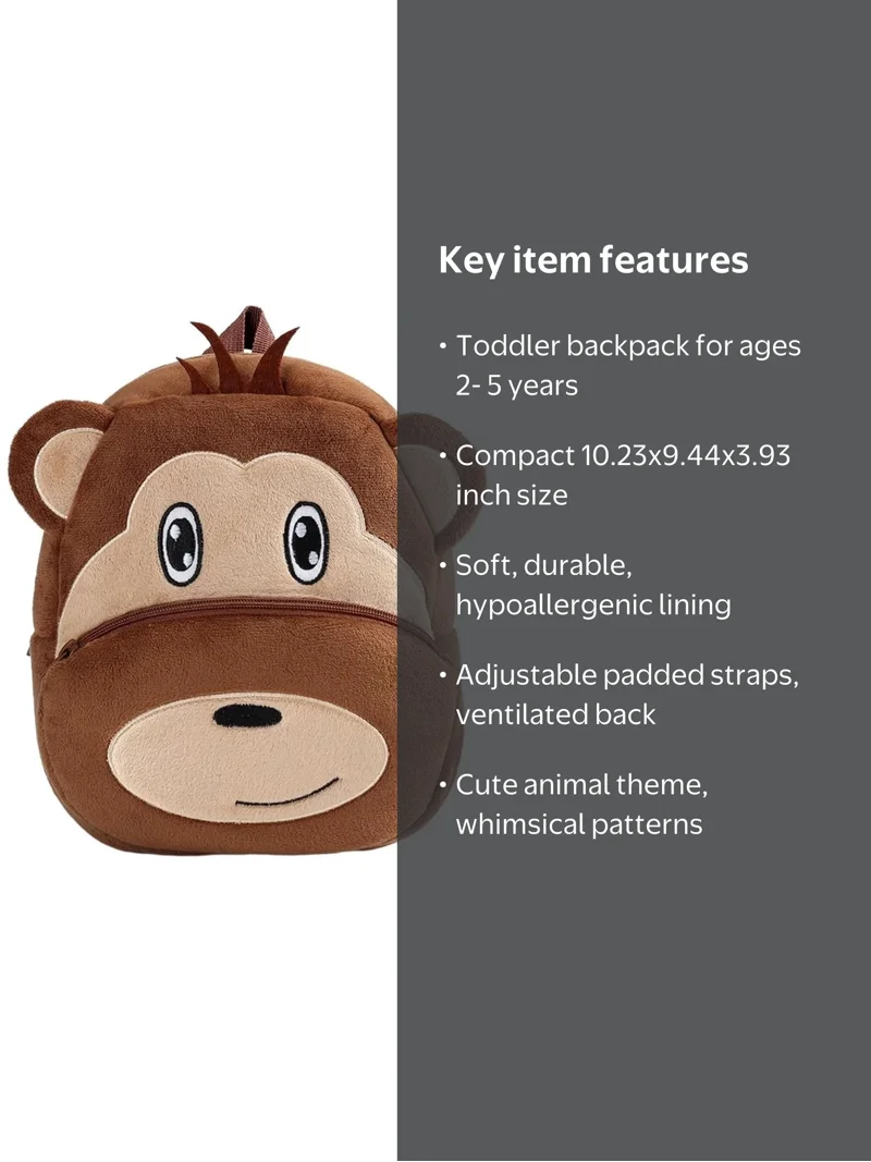 animal character mini backpack BEFUNIRISE Toddler for Boys and Girls, Cute Cartoon Backpack Little For Kids 2-6 Years (Alpaca) is center stage with PVC and embroidered detailing Animal Crossing Character Print Mini-Backpack