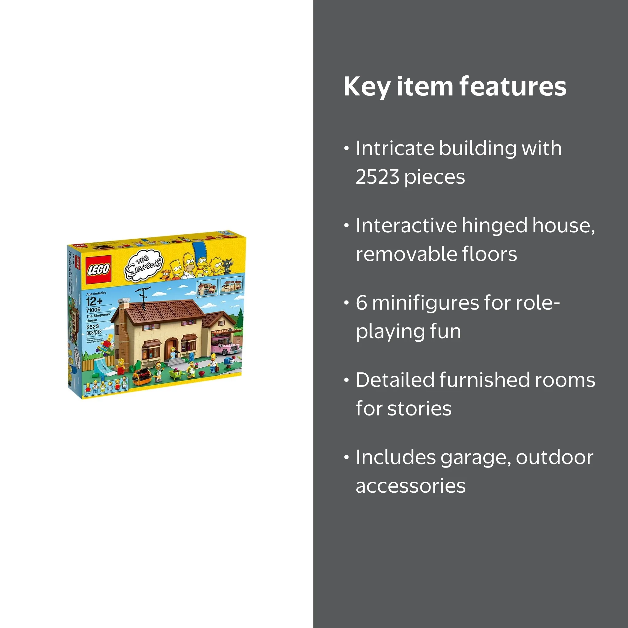 LEGO The Simpsons: The Simpsons House - 2523 Piece Building Set