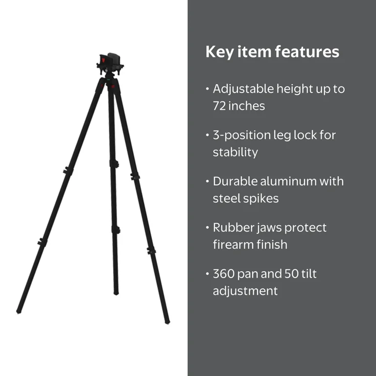 Battenfeld BOG Deathgrip Aluminum Shooting Tripod, Gun Stand