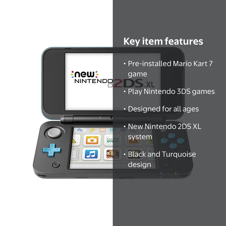 Nintendo New Nintendo 2DS XL System w/ Mario Kart 7 Pre-installed