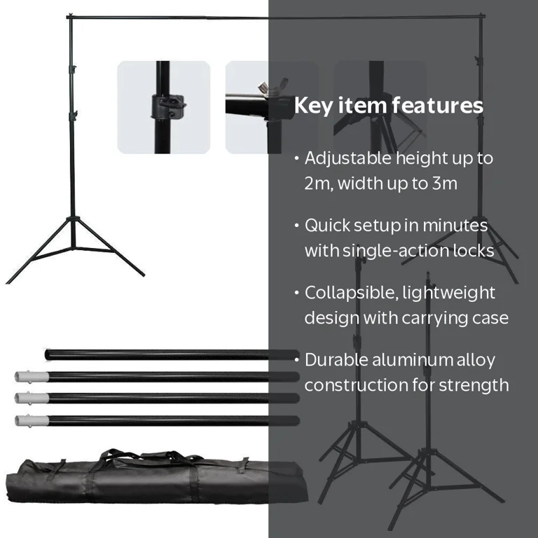 Ktaxon Background Support Stand Photo Backdrop Crossbar Kit