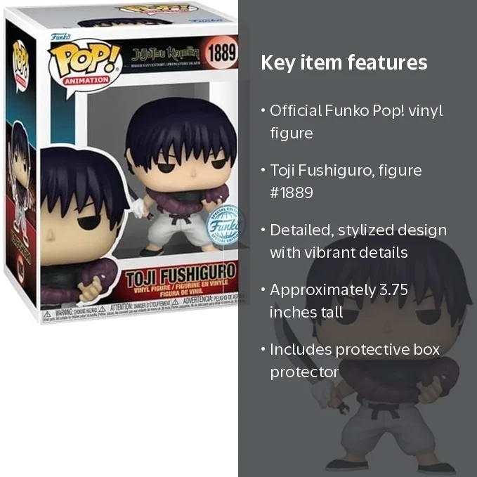 Funko Pop! Animation: Jujutsu Kaisen Toji Fushiguro Vinyl Figure