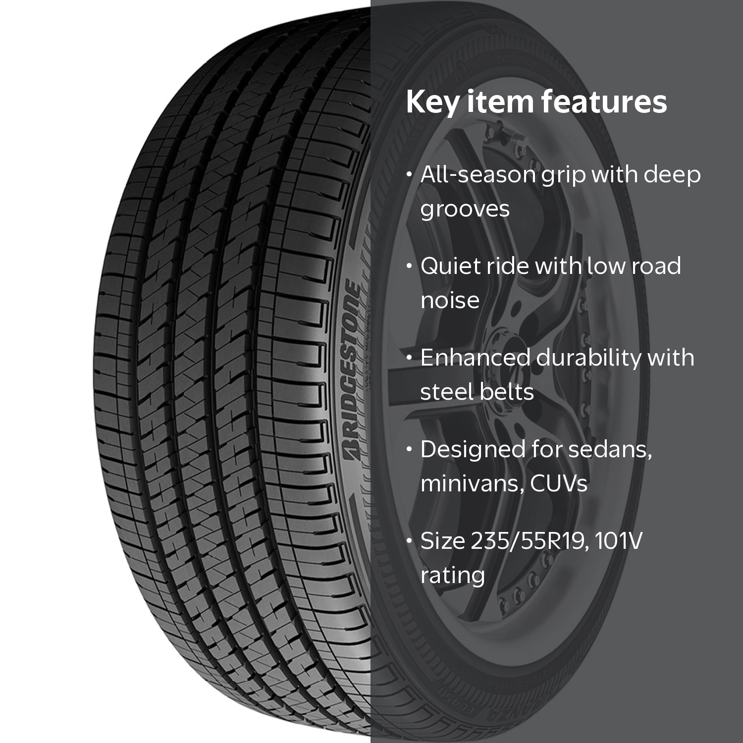 Bridgestone Turanza EL450 All Season 235/55R19 101V Passenger Tire