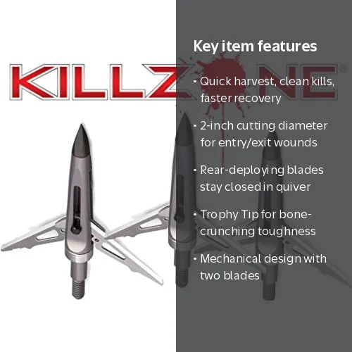 Nap Killzone Trophy Tip Broadheads 125 Gr. 3 Pk. - Walmart.com