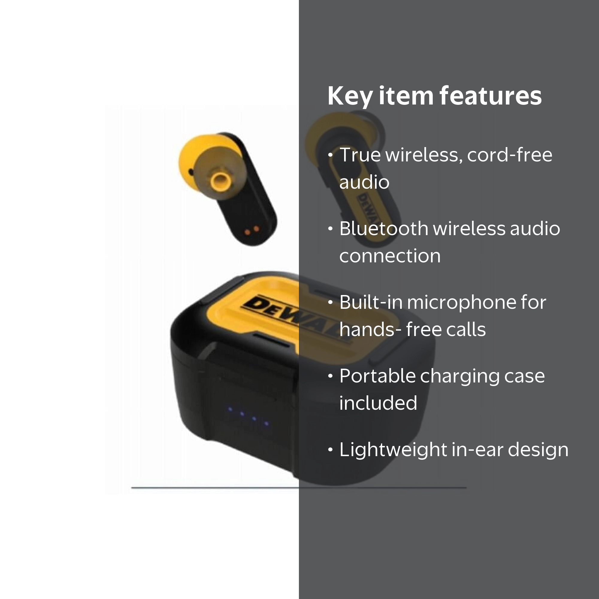 DEWALT Wireless Bluetooth Earbuds W/Charging Case 1Pk - Walmart.com